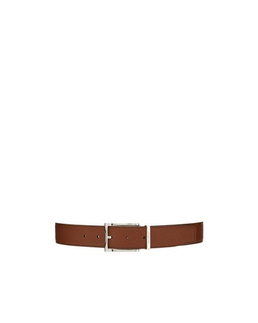 Ferragamo Brown Ferragamo Reversible Rectangular Buckle Belt for men