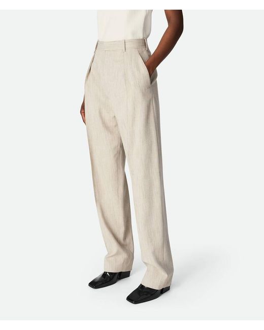 Bottega Veneta White Tailored Tapered Leg Pants