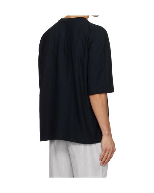 Homme Plissé Issey Miyake Black Basic T-Shirt for men