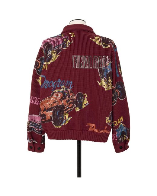 Sacai Zippered Knitted Cardigan for men