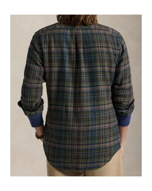 Polo Ralph Lauren Gray Checked Button-Up Shirt for men