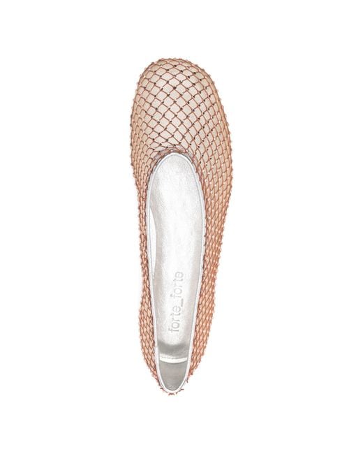 Forte_forte Pink Mesh Ballet Flats