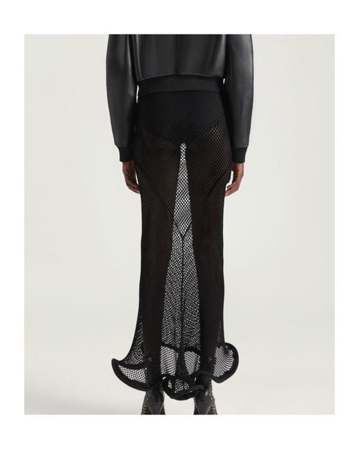 Givenchy Black Midi Kickback Skirt