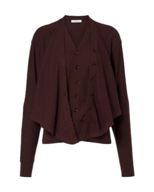 Lemaire Purple Wool-Blend Cardigan