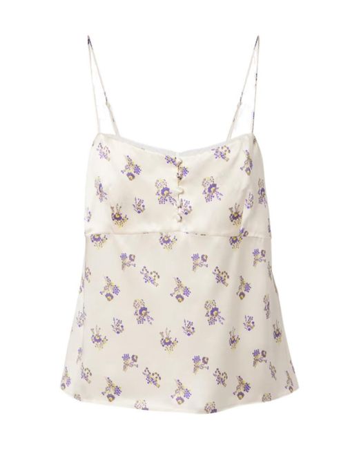 Dorothee Schumacher Natural Floral Silk Satin Camisole