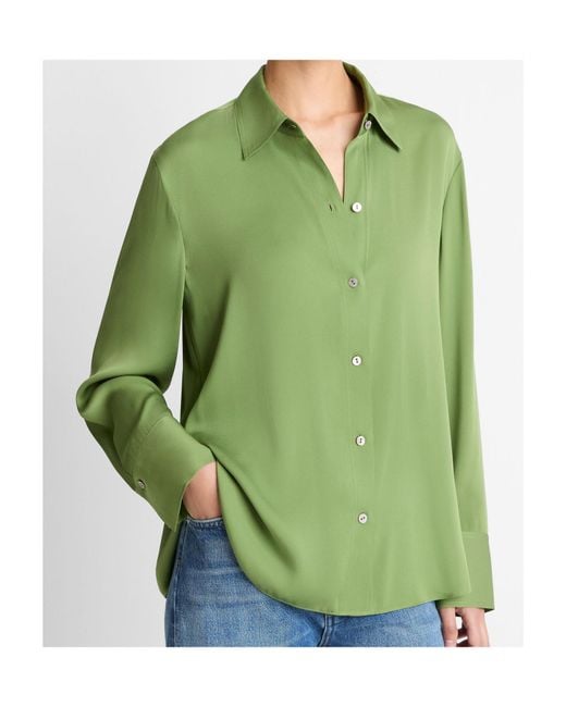 Vince Green Button-Front Shirt
