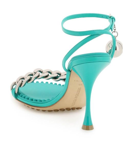 Bottega Veneta Blue Dot Leather 90Mm Sandals