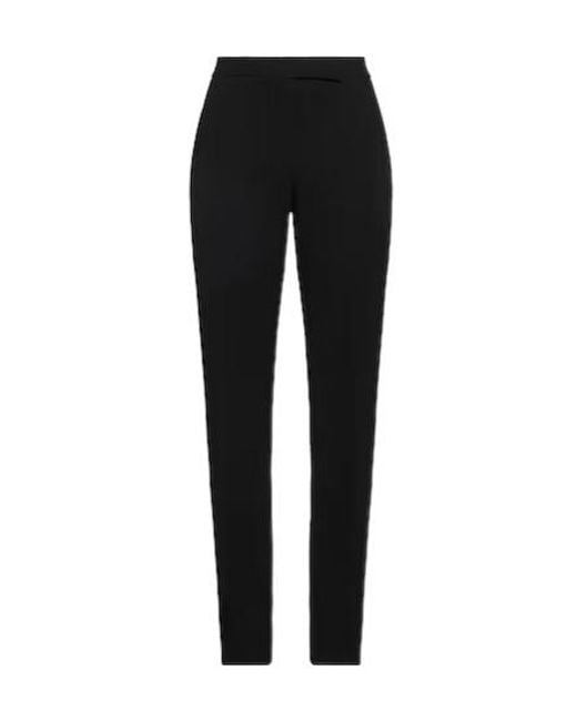 Tory Burch Black High-Waisted Straight-Leg Trousers