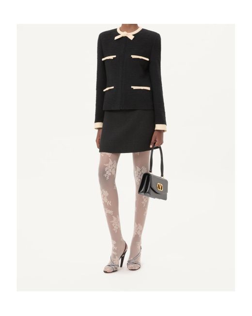 Valentino Black Bow Detailed Mini Skirt