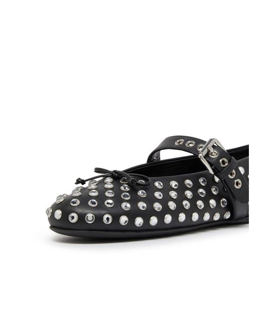 Miu Miu Black Round Head Ballet Flats
