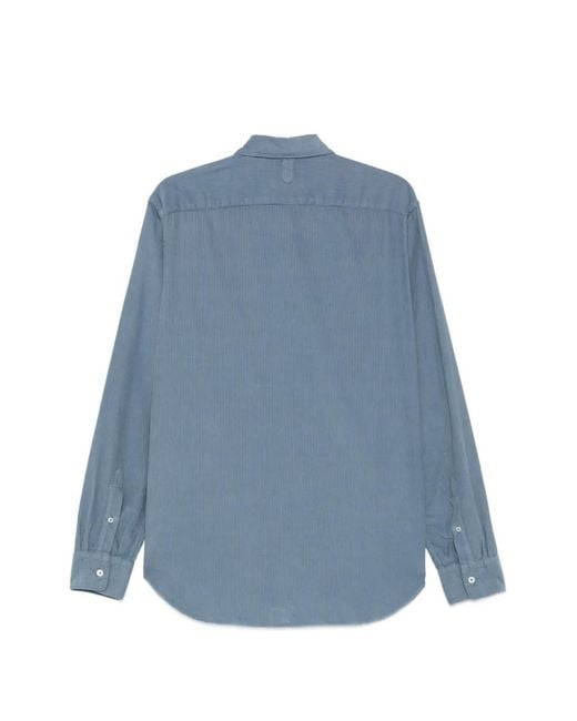 Canali Blue Long-Sleeved Shirt for men