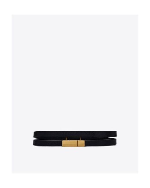Saint Laurent White Opyum Double Wrap Bracelet