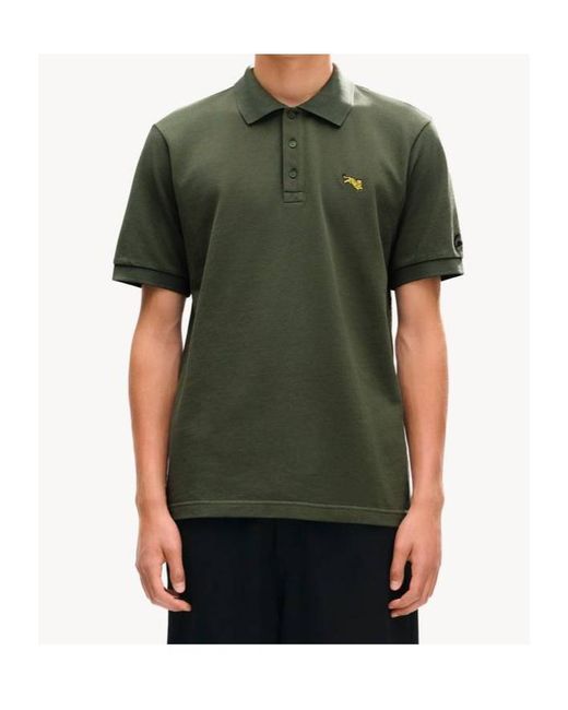 KENZO Green Jumping Tiger' Embroidered Slim Polo for men