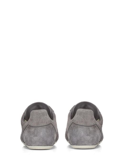 Rick Owens Gray Minimal Thick-Soled Low-Top Sneakers for men