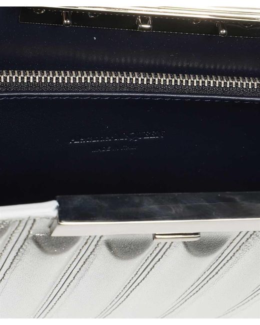McQueen Gray Logo Clutch