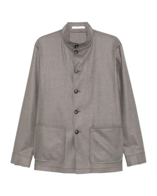 Tagliatore Gray Single-Breasted Casual Jacket for men