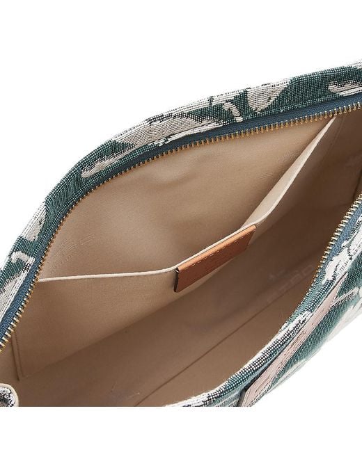 Etro Green Pattern Clutch
