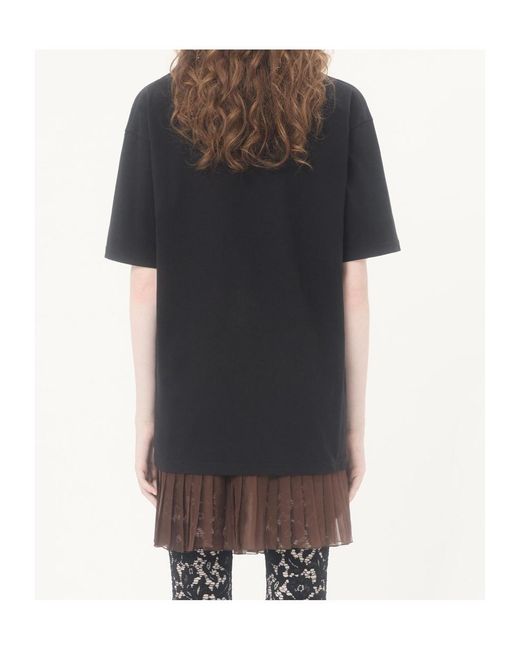 Valentino Black Animal Printed Crewneck T-Shirt