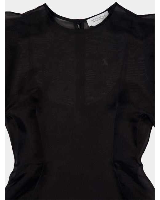 Gabriela Hearst Black Short Sleeve Dress