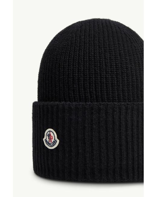 Moncler Black Wool Beanie