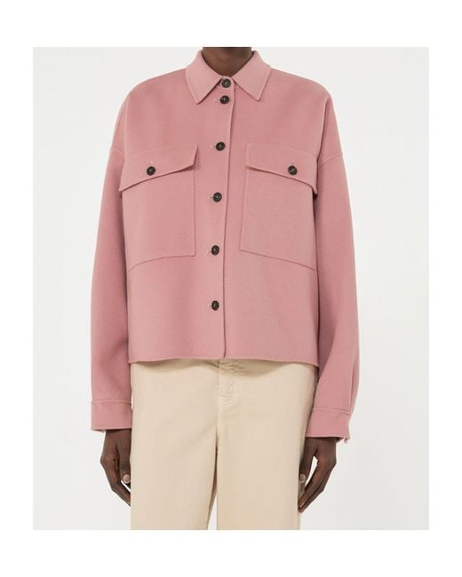 Weekend by Maxmara Pink Double Faced Cropped Jacket