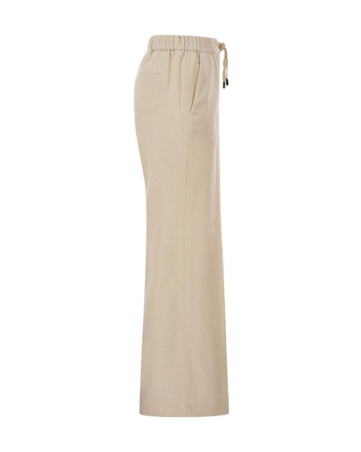 Peserico Natural Elastic Waist Casual Pants
