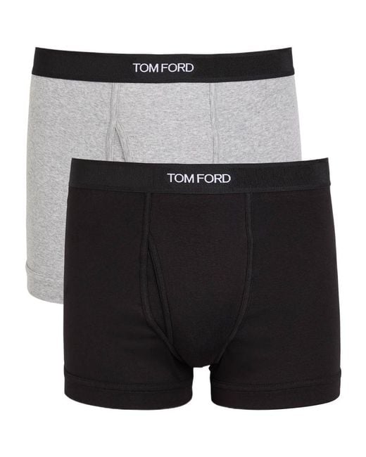 Tom Ford Black Stretch-Cotton Boxer Briefs for men