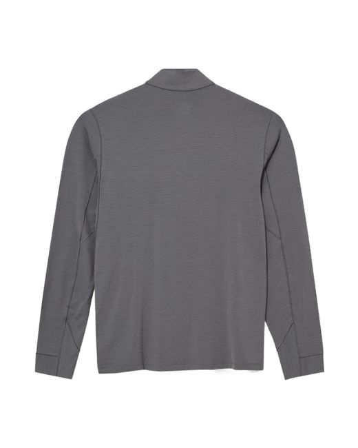 Arc'teryx Gray Rho Merino Wool Zip Neck for men