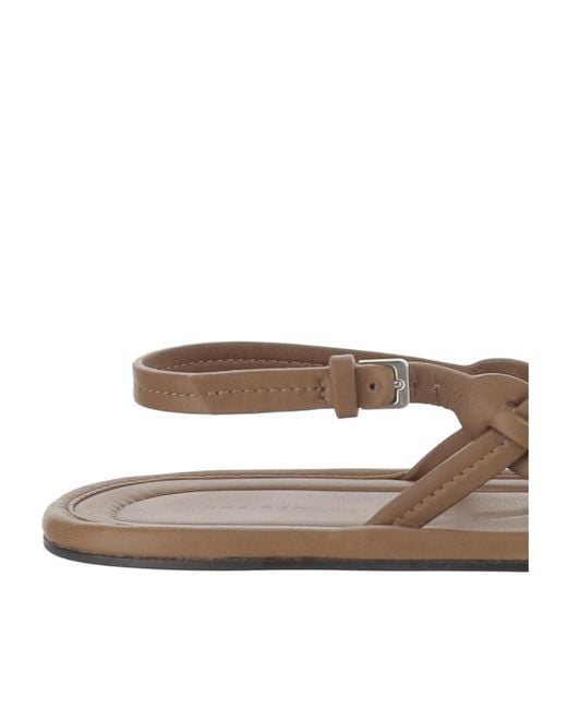 The Row Brown Leather Sandals