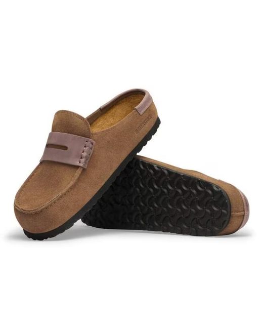 Birkenstock Brown Naples Wrapped Mixed Leather for men