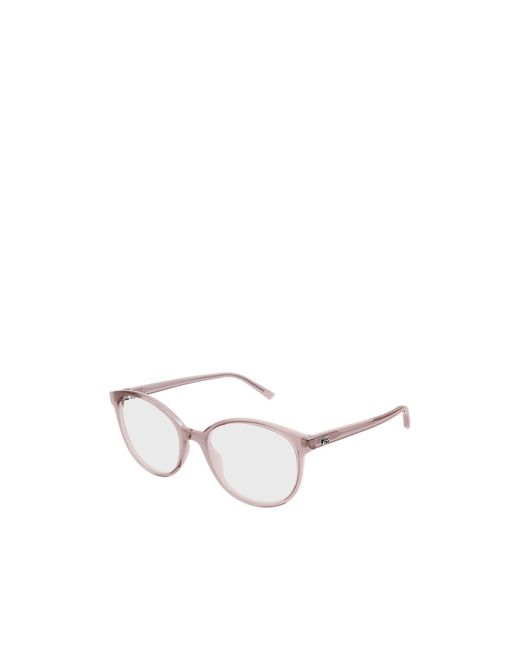 Gucci White Eyewear Round Frame Glasses
