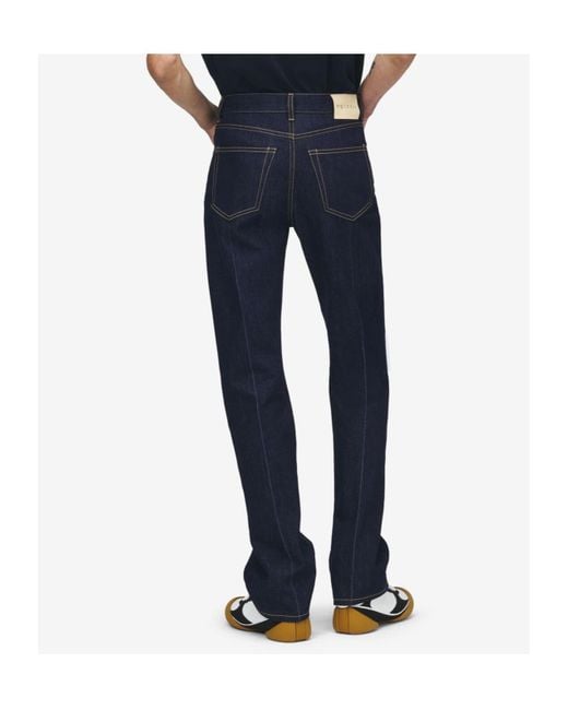 McQueen Blue Straight-Leg Slim Jeans for men