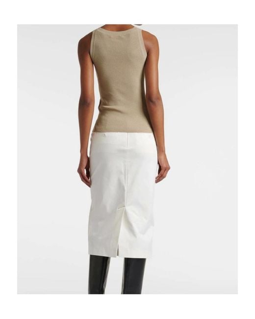 Max Mara Green Fine-Ribbed Tank Top