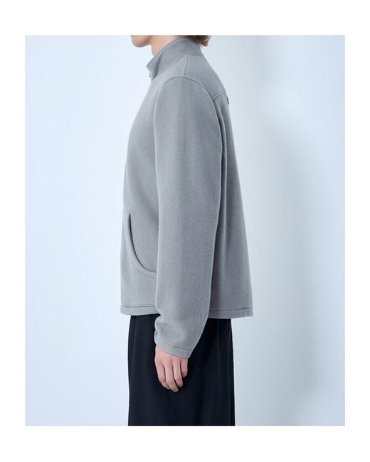 Rier Blue Zip-Up High Neck Jacket for men