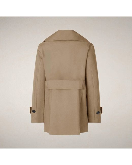 Save The Duck Natural Sofi Double-Breasted Coat
