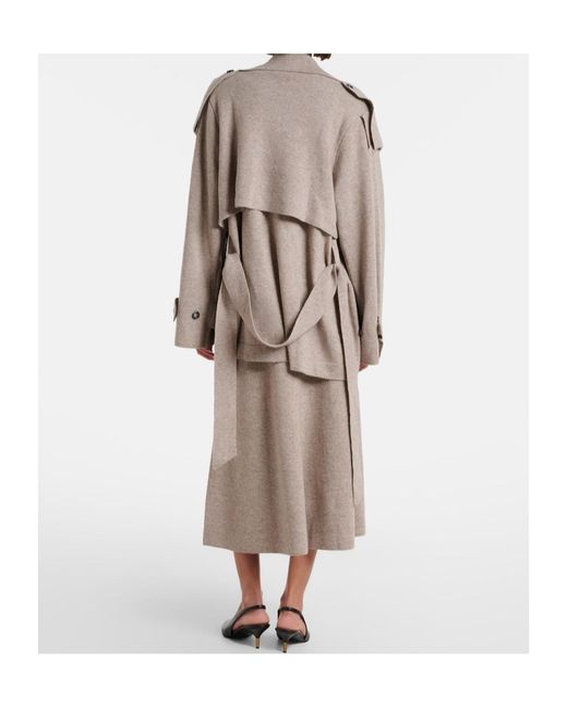 Jardin Des Orangers Brown Wool And Cashmere Midi Skirt