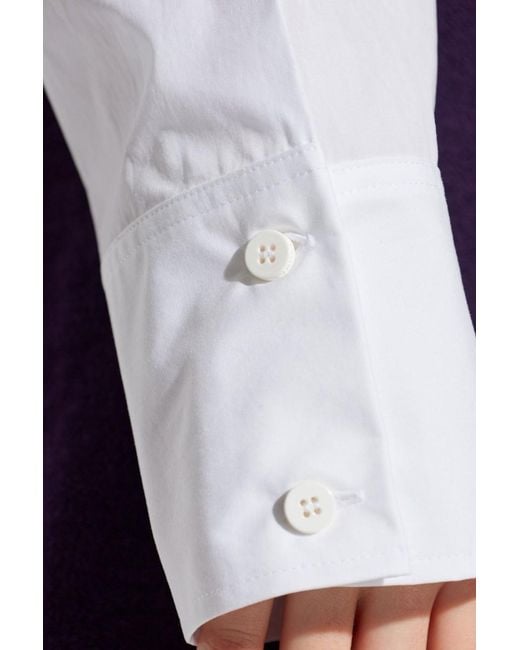 The Attico White The Asymmetric Shirt