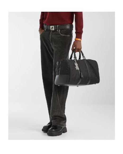 Fendi Black Ff Zipped Travel Bag for men