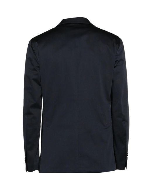 Lardini Blue Single-Breasted Peak-Lapel Blazer for men
