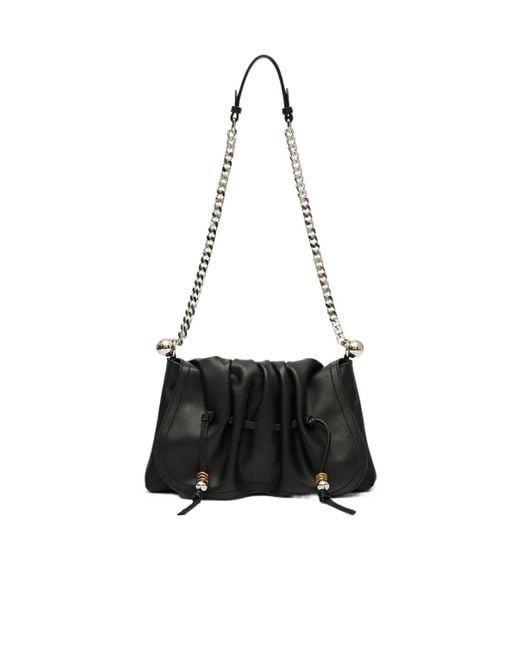 Isabel Marant Black Bolton Pouch Shoulder Bag
