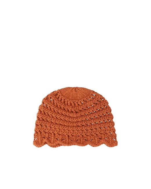 Loro Piana Orange Knitting Hat