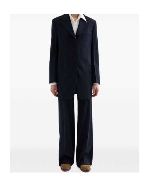 Jil Sander Blue Wool Cady Trousers