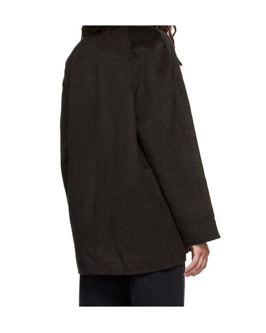 Loulou de Saison Black Double-Breasted Jacket