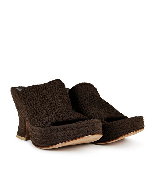 Bottega Veneta Brown Flat Mules