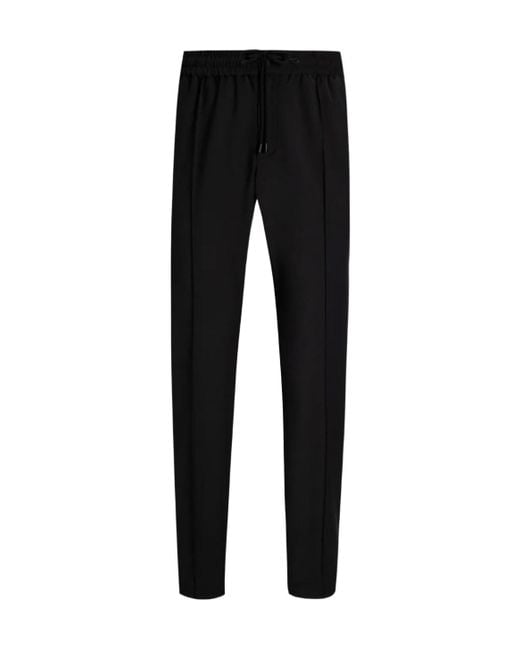 Dolce & Gabbana Black Elastic Drawstring Waist Pants for men