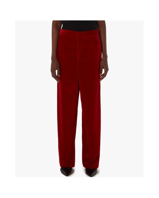 J.W. Anderson Red Jw Anderson Velvet Tuxedo Trousers