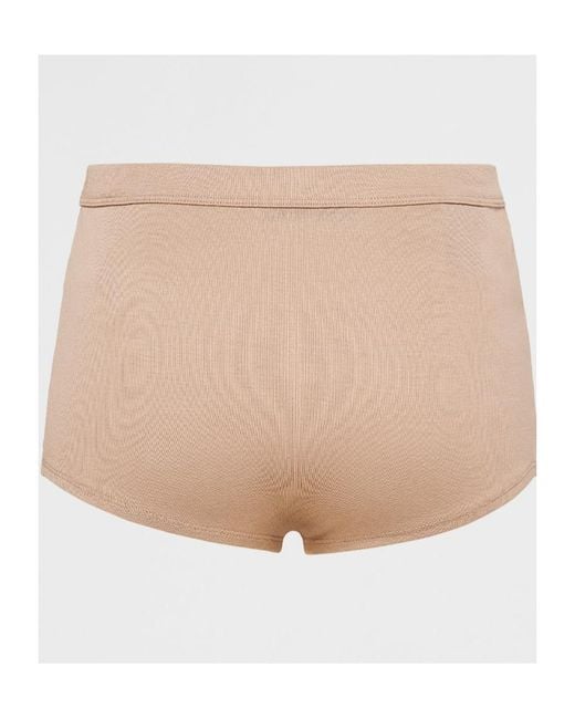 Prada Natural Ribbed Knit Boy Shorts