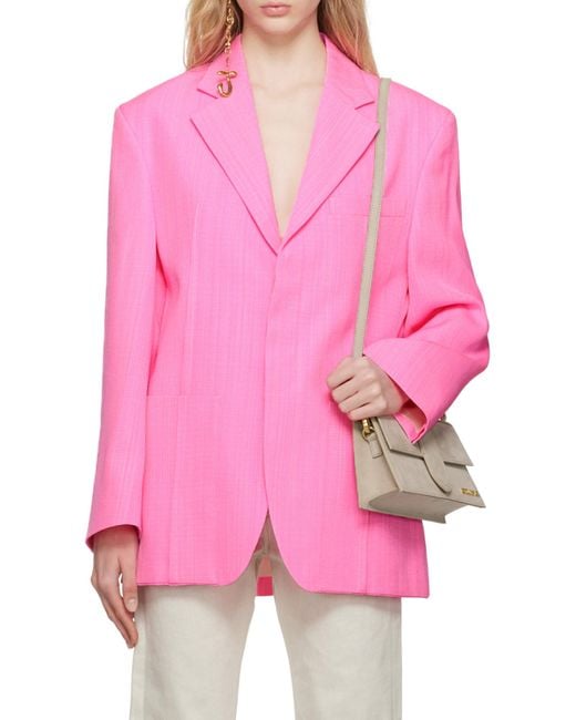 Jacquemus Pink Square Long-Sleeved Jacket