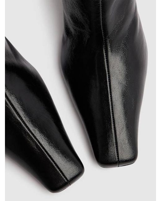 Khaite Black Square Toe Boots