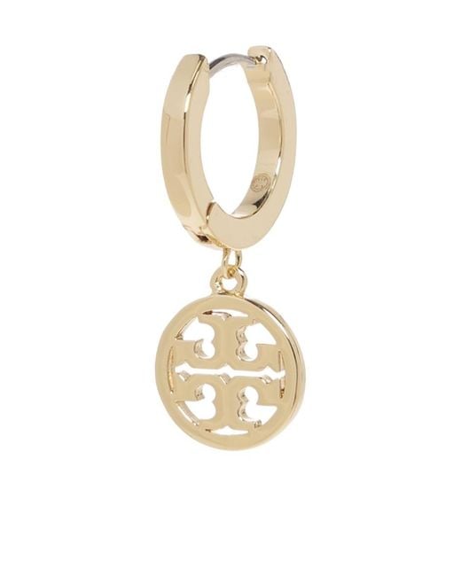 Tory Burch Metallic Miller Huggie Hoop Earrings